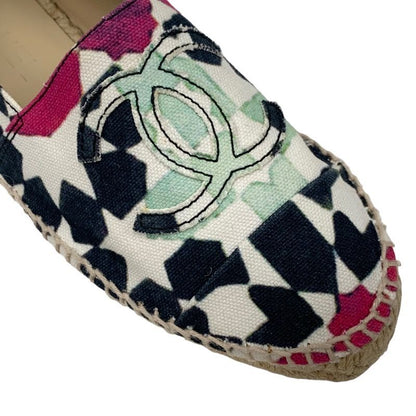 Chanel Flat Shoes Canvas Multicolor Here Mark Espadrilles