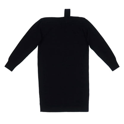 Hermes Asymmetric Dress One Piece Serie 38 BK Cashmere 4h2541d1 Women's