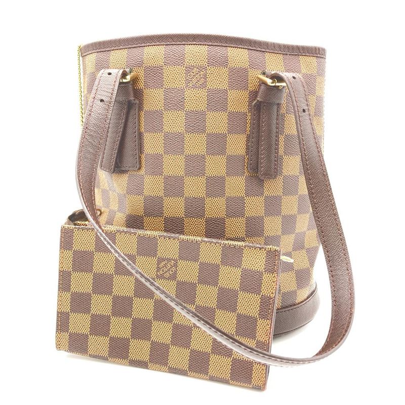 Louis Vuitton Marais Tote Bag Damier Ebène N42240 Ar0948 With Pouch