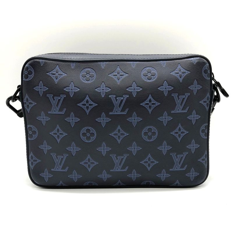 Louis Vuitton Duo Messenger M45730 Shoulder Bag Monogram Shadow Black Women Men