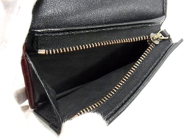 Gucci 573811 GG Marmont Leather Bifold Wallet Women's Black And Red