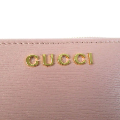 Gucci 772639 Script Mini Wallet With Logo Hardware Leather Bifold Wallet Light