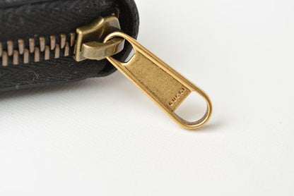 Unused Gucci Long Wallet Vintage Logo Print Black 496317