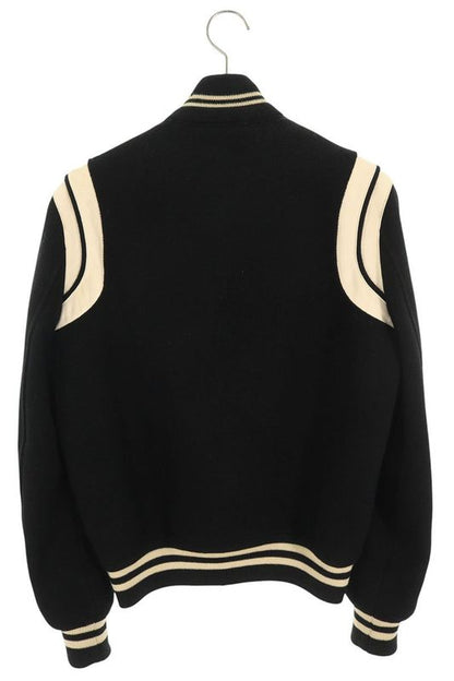 Saint Laurent Paris 14AW 354718 Y580f Wool Gabardine Leather Trim Stajan