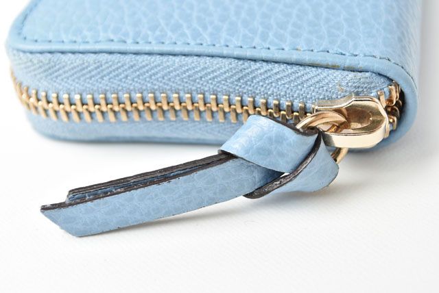 Unused Gucci Coin Case Card Case Mini Wallet Light Blue 3688797