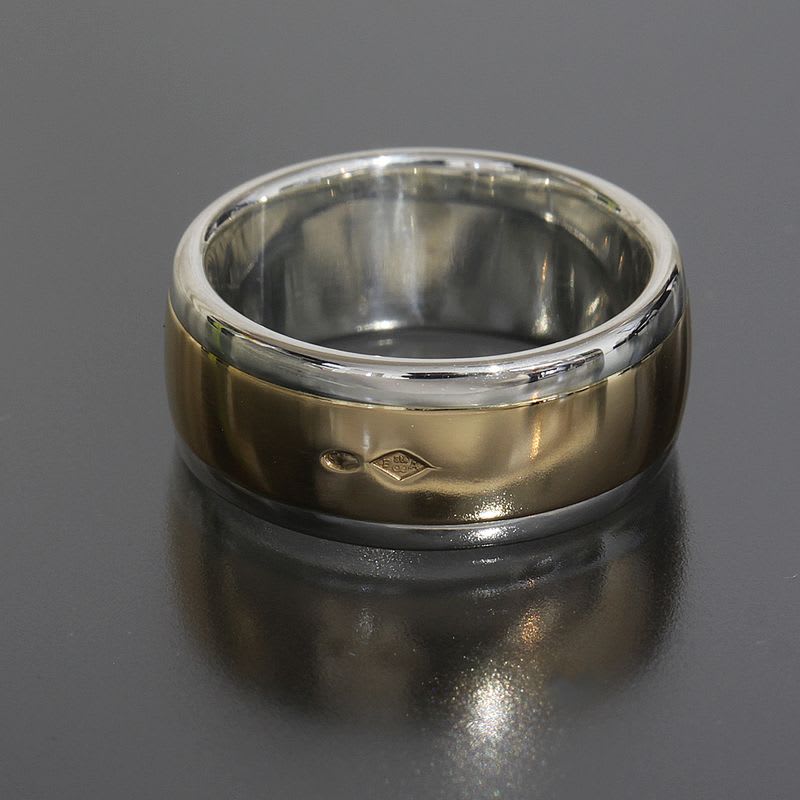 Hermes H Logo Women's Ring No 12.5 SV 925 AU 750 Combi E1400