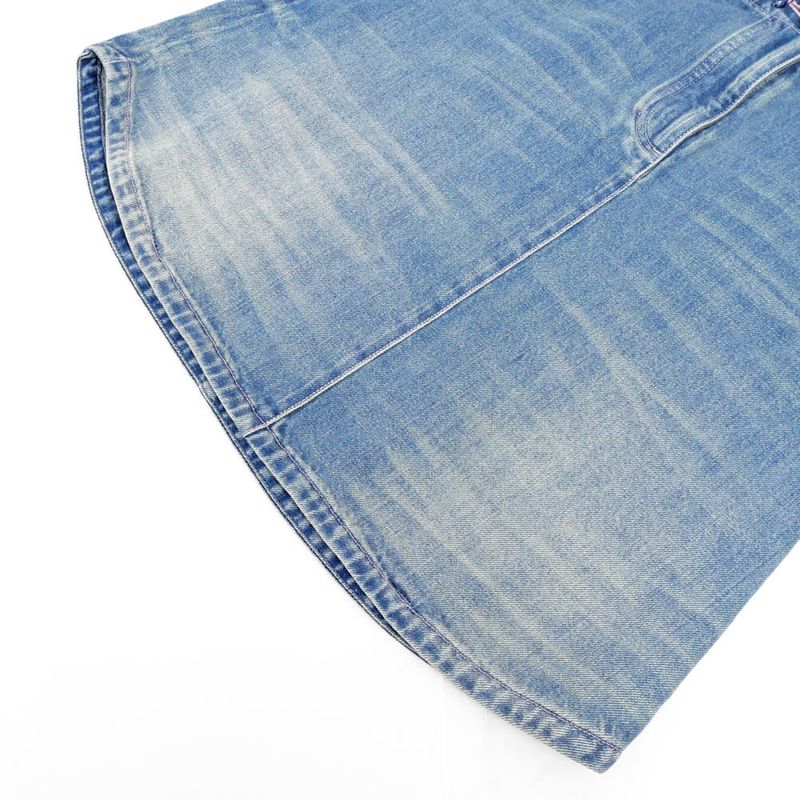 Chanel Denim Skirt P79895 Size 36 Blue Gdhardware Coco Mark Women's