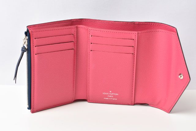 Louis Vuitton Wallet Trifold Portefeuille Victorine Epi Andigo Blue M62204