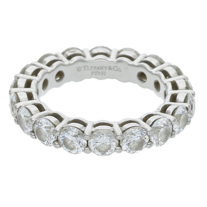 Tiffany & Co Forever Band Pt950 Pavé Diamond Platinum Ring Men's Size 8