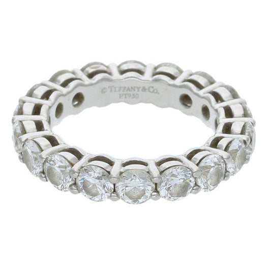 Tiffany & Co Forever Band Pt950 Pavé Diamond Platinum Ring Men's Size 8