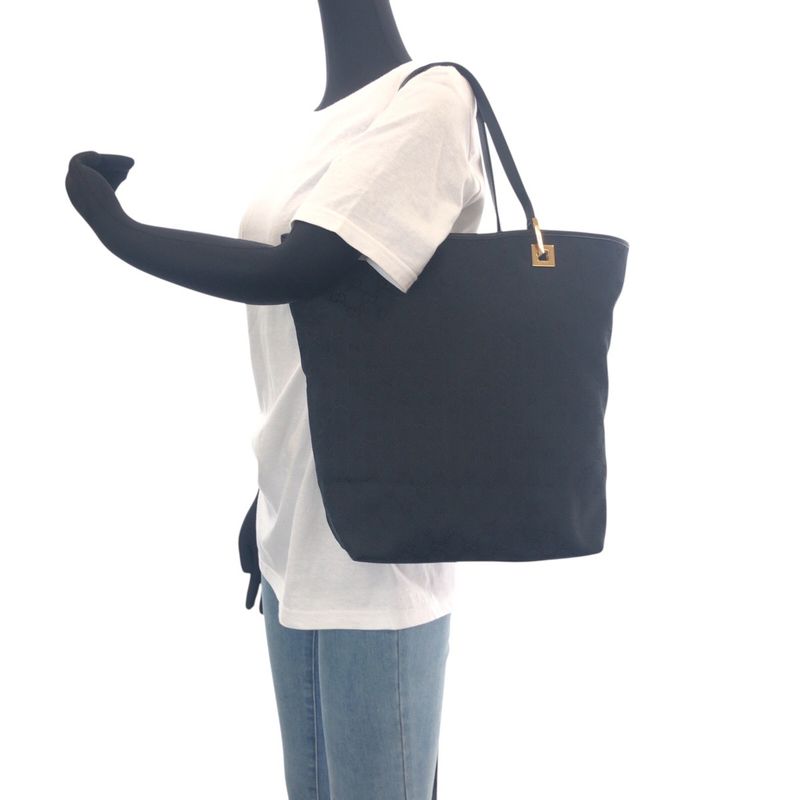Gucci Black Gold Hardware GG Canvas 002 1098 Tote Bag Shoulder Bag Women 504831