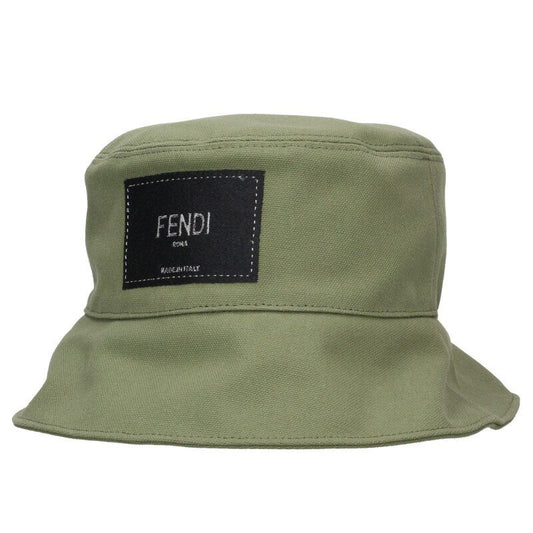Fendi Fxq801 AIKH Logo Wappen Bucket Hat Men's L