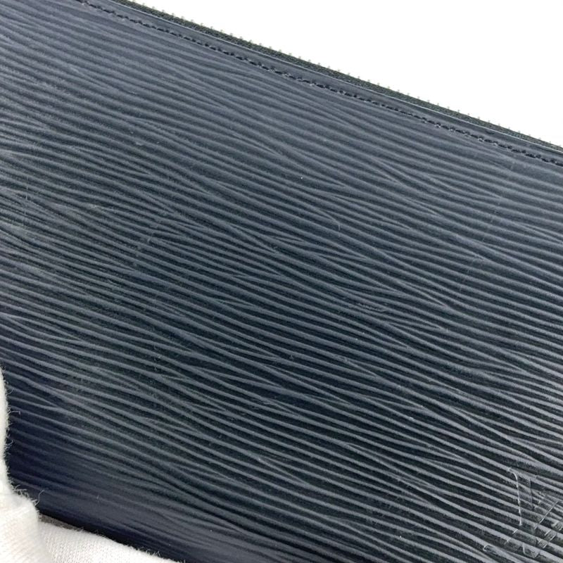 Louis Vuitton Zippy Wallet Epi Noir Black Leather Black Round Zipper Long