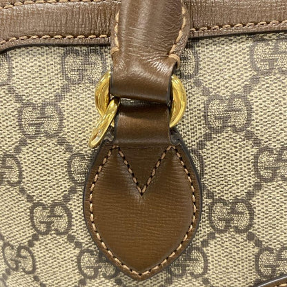 Gucci Handbag Horsebit 1955 Medium Top Handle Bag 620850 Dark Brown Beige And