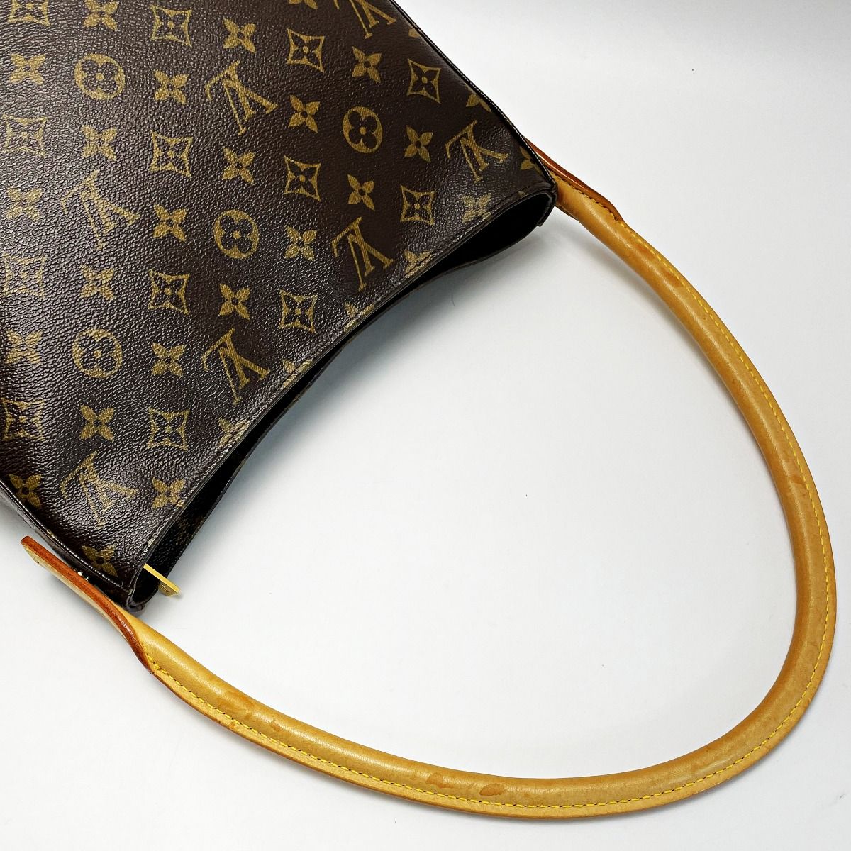 Louis Vuitton Monogram Looping M51145 Brown Handbag Ladies Gold Hardware