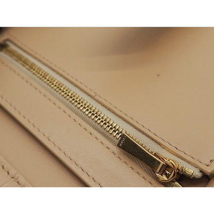 Celine Medium Strap Wallet Calfskin Nude Beige Citron Yellow Bicolor Wallet