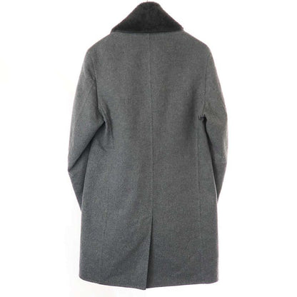 Louis Vuitton Mouton Boa Collar Wool Cashmere Coat H8c10euw3 Gray 46