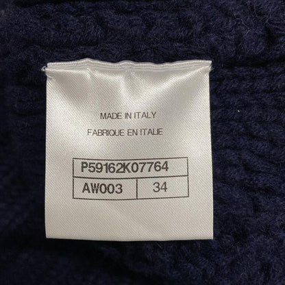 Chanel Long Sleeved Sweater Size 34 S Women - P59162 Dark Navy Cashmere Blend /