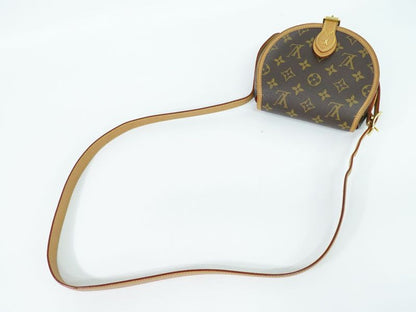Authentic Louis Vuitton LV Tambourin Monogram Shoulder Bag Pochette Brown