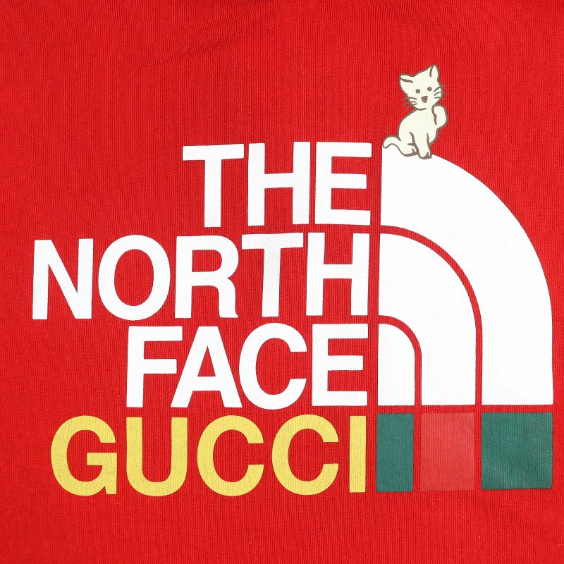 Gucci×the North FACE Gucci×the North Face 663243 100% Cotton Logo Print