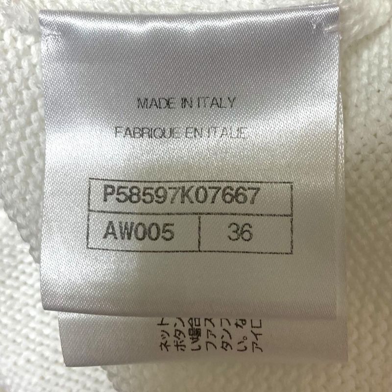 Good Chanel Coco Mark Cotton Knit Shorts P58597 Size 36 White Women's Used