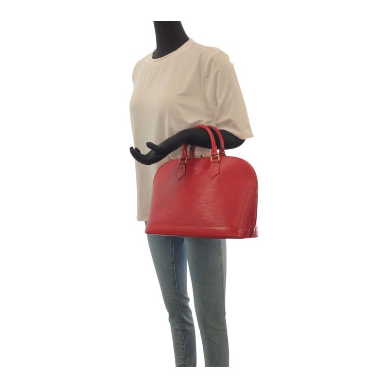 Louis Vuitton Epi Alma Red Gold Hardware Epi Leather M52147 Handbag Tote Bag