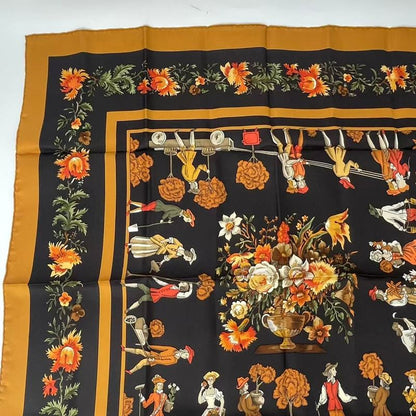 Hermes Carre 90 Gardener's Roy Silk Scarf Yellow