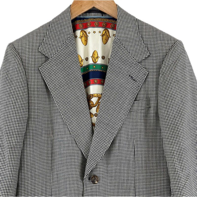 Gucci 574351 Wool Mohair Blend Staggered Pattern With Full Lining Single