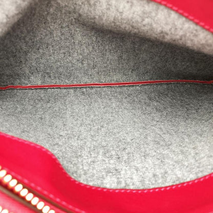 Celine Trio Shoulder Bag 0154 Crossbody Shoulder Dark Pink Red Leather Women's