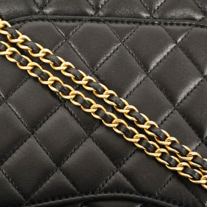 Chanel Shoulder Bag Girl Chanel Lambskin Black Gold Hardware Women