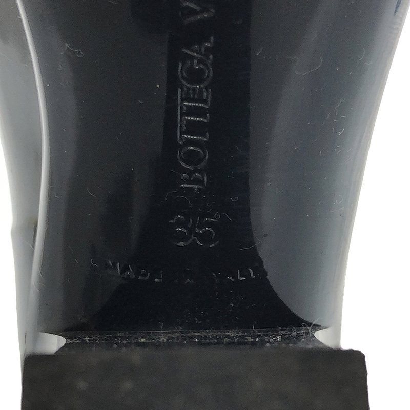 Bottega Veneta - Square Toe Rubber Heeled Short Boots - 35 - Black - Women's