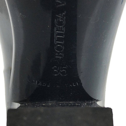 Bottega Veneta - Square Toe Rubber Heeled Short Boots - 35 - Black - Women's