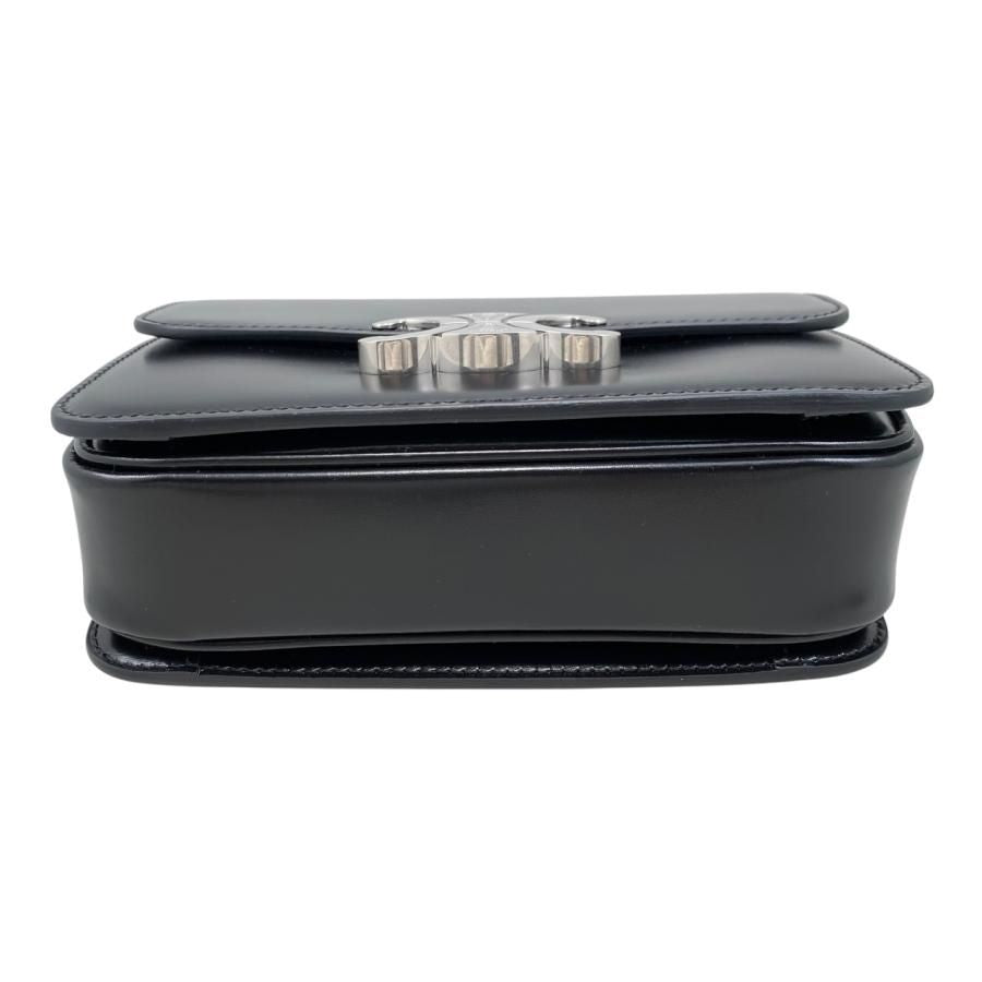 Celine Shoulder Bag Teen Triomphe Bag 188423bf438si Shiny Calfskin Black Silver