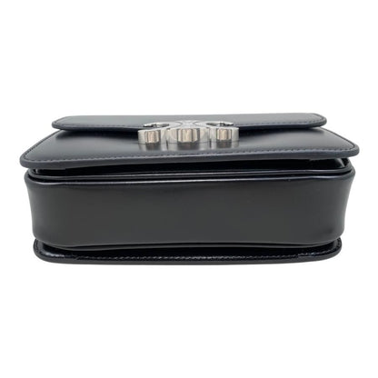 Celine Shoulder Bag Teen Triomphe Bag 188423bf438si Shiny Calfskin Black Silver