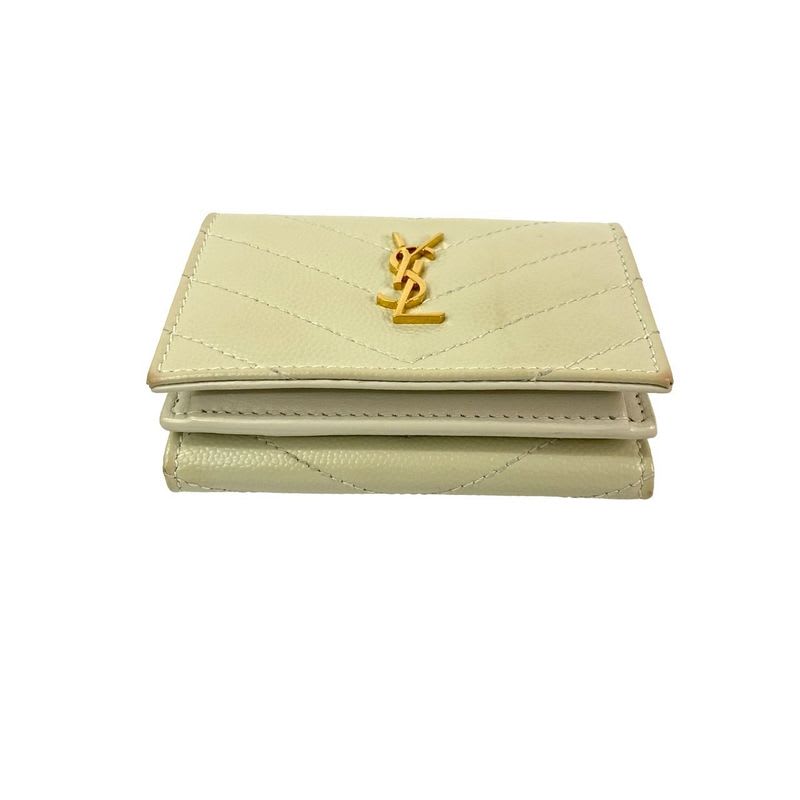 Saint Laurent Paris YSL Logo Hardware Leather