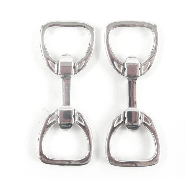 Hermes Vintage Sv925 Horsebit Motif Cufflinks Button Cufflinks Silver Total