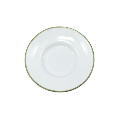 Hermes Teacup Rhythm Asian Teacup and Saucer with Lid H Logo Green White Hermes