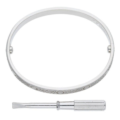 Cartier New Shape LOVE Bracelet Love Bracelet 18K White Gold After Diamond