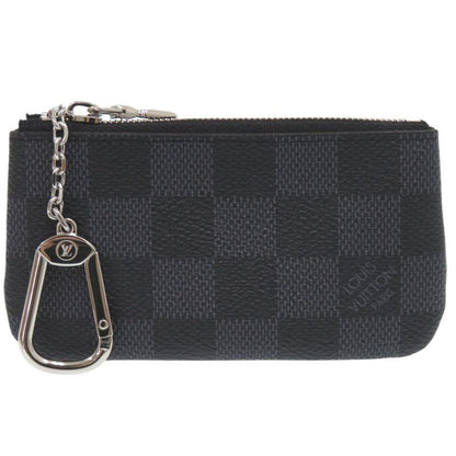 Louis Vuitton Pochette Cles Damier Graphite N60155 Coin Case Wallet LV 1493