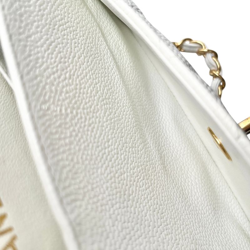 Chanel Shoulder Bag Caviar Skin Caviar Skin 23 W Flap Gold Hardware