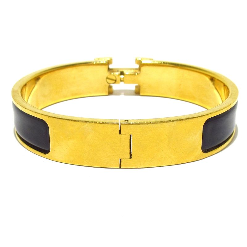 Hermes Bangle Click Clack Gold And Black