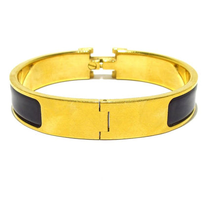 Hermes Bangle Click Clack Gold And Black