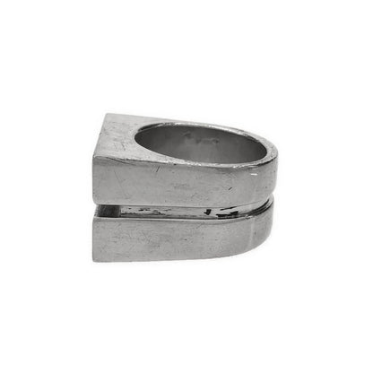 Gucci G Motif Square Signet Ring Silver About Size 16