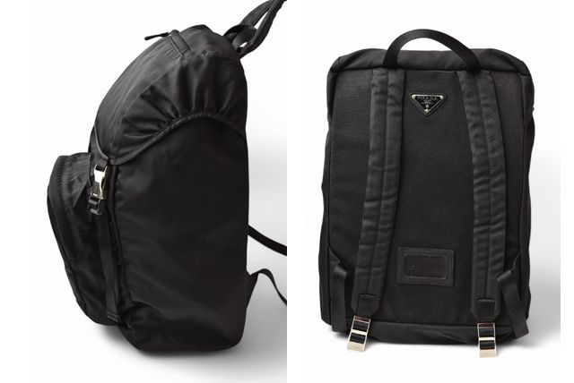 Prada Backpack Sac Backpack Men Women Prada Day Bag Nylon Black V135