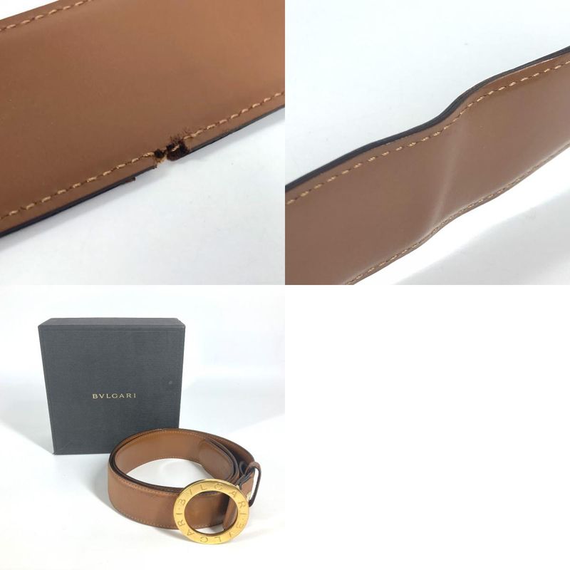 Bvlgari Logo Leather Beige