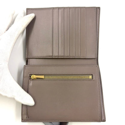 Celine Medium Strap Wallet Leather Gray Beige And Light Blue Wallet