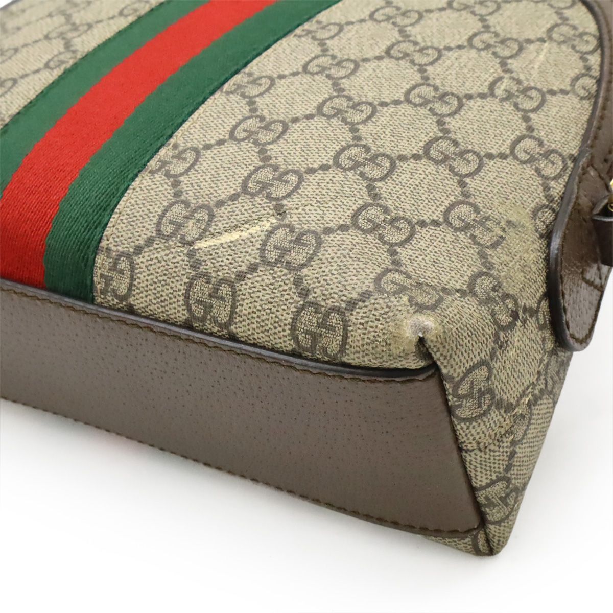 Gucci Ophidia GG Supreme Sherry Line Small Shoulder Bag Pochette PVC Leather