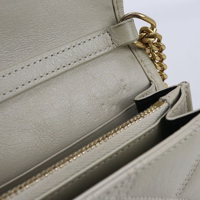 Saint Laurent Cassandra 585031 Chain Wallet Leather Women