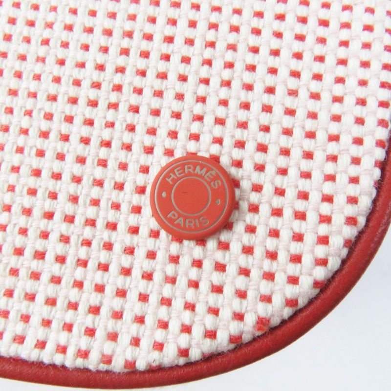 Hermes Escal Cognac Silver Hardware Cosmetic Pouch With Box Made In France