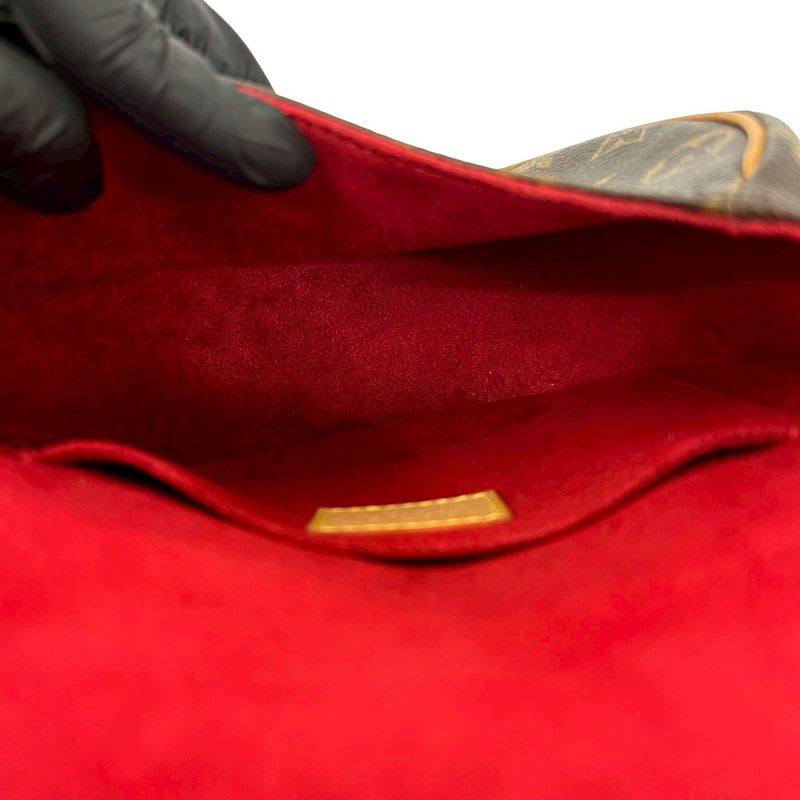 Louis Vuitton Tamburan Monogram Leather Shoulder Bag Pochette